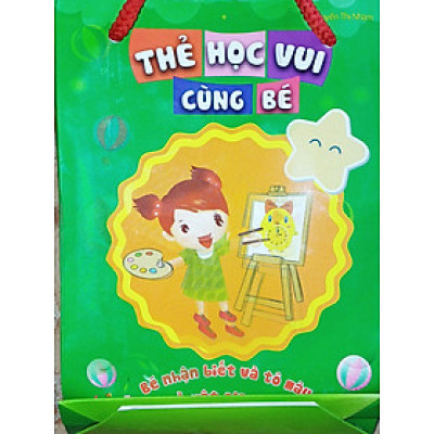 Thẻ Học Vui Cùng Bé - Bé Nhận Biết Và Tô Màu Đồ Vật Gia Đình