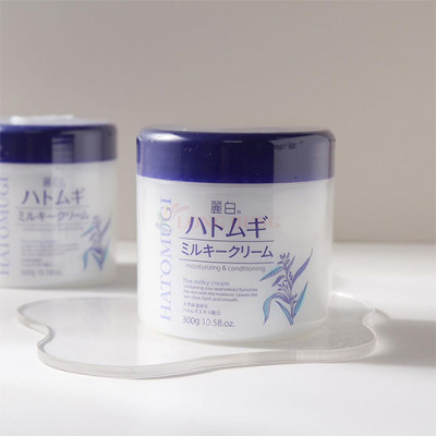 Kem dưỡng da Hatomugi Kumano Reihaku Moisturizing & Conditioning Milky Cream (300g) - Hàng chính hãng