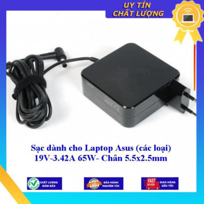 Sạc dùng cho Laptop Asus (các loại) 19V-3.42A 65W- Chân 5.5x2.5mm - Hàng Nhập Khẩu New Seal