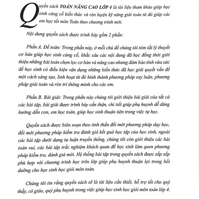 Sách - Toán Nâng Cao 4 - Bồi Dưỡng Học Sinh Khá, Giỏi