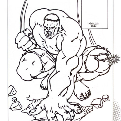 Dán Hình Và Tô Màu - Superhero - Hulk (Tái Bản 2023)