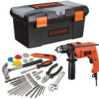 Bộ máy khoan động lực BLACK & DECKER HD650BXH-B1 100 phụ kiện- Hàng chính hãng