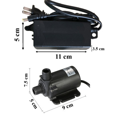 BƠM CHÌM HỒ CÁ BLUEFISH LOẠI NHỎ (24V DC) GIÁ THANH LÝ (1 bộ bao gồm 1 bơm chìm và 1 bộ AC chuyển đổi dòng điện) thích hợp sử dụng cho bể cá, hệ thống thuỷ canh, hồ thuỷ sinh nhỏ