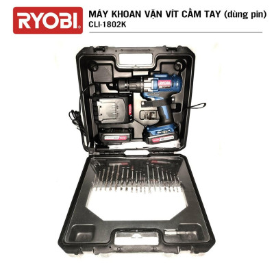 Máy khoan tường, gỗ, sắt cầm tay đa năng dùng pin RYOBI (KYOCERA) - CLI-1802K