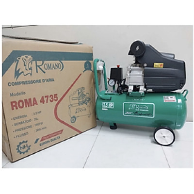 MÁY NÉN KHÍ CÓ DẦU 3.5HP 35L ROMANO RM-4735 (PISTON 47 NẠP HƠI NHANH)- HÀNG CHÍNH HÃNG