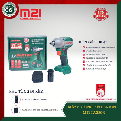 THÂN MÁY SIẾT BULONG  21V    M21-IW380N DEKTON
-HÀNG CHÍNH HÃNG