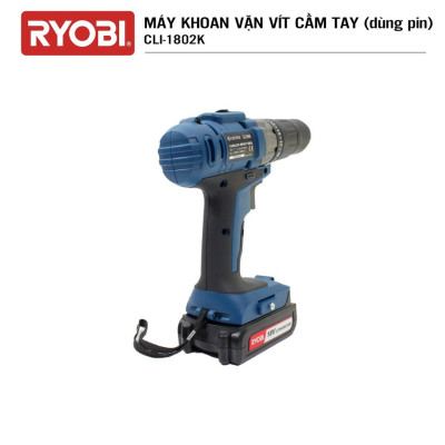 Máy khoan tường, gỗ, sắt cầm tay đa năng dùng pin RYOBI (KYOCERA) - CLI-1802K