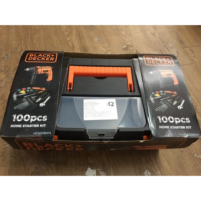 Bộ máy khoan động lực BLACK & DECKER HD650BXH-B1 100 phụ kiện- Hàng chính hãng
