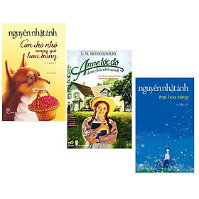 Combo 3 cuốn: Trại Hoa Vàng + Anne Tóc Đỏ Dưới Chái Nhà Xanh + Con Chó Nhỏ Mang Giỏ Hoa Hồng 