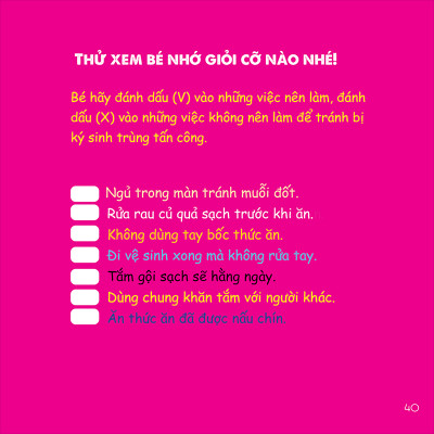 Cùng Con Tự Lập - Phòng Tránh Ký Sinh Trùng