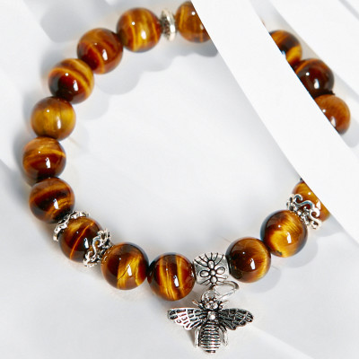 Vòng Tay Phong Thủy Đá Thiên Nhiên Charm Ong - Ngọc Quý Gemstones