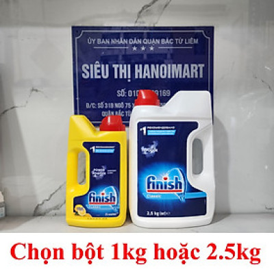 Bột rửa bát Finish 2.5kg dùng cho Máy rửa bát chén, bột finish chính hãng có các trọng lượng bột finish 4.5kg, bột rửa chén finish 2,5kg, bot rua bat finish 1kg