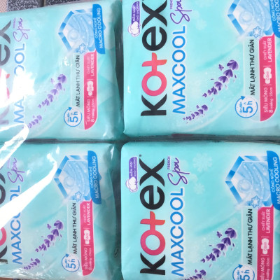 Combo 8 Gói Băng Vệ Sinh Kotex Maxcool Dịu Mát 23cm (8 miếng/gói) -Date luôn mới