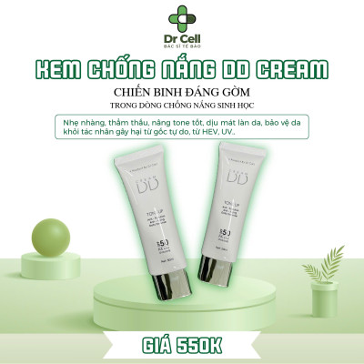 [TẶNG TÚI MÙ DR CELL] Kem Chống Nắng DD Cream DR CELL 50ml chống nắng bảo vệ da, dưỡng ẩm, che khuyết điểm ngăn ngừa sạm nám - Hàng Chính Hãng