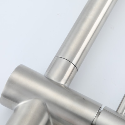 Vòi bếp nóng lạnh inox SUS 304 dây rút Frap F60807 - Chính Hãng Liên Bang Nga