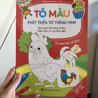 Bộ 8 cuốn Tô Màu Phát Triển Trí Thông Minh Dành Cho Bé 2-6 tuổi Song Ngữ Việt Anh Rèn Luyện Khả Năng Tư Duy Phát Triển Trí Tuệ Toàn Diện