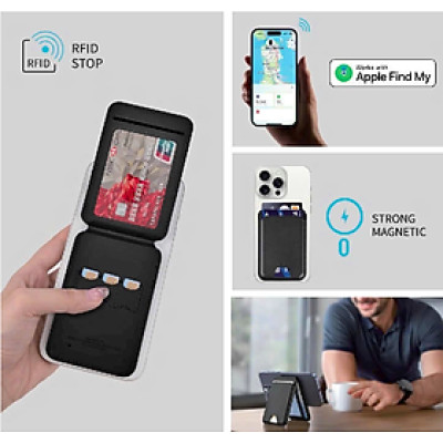VÍ WiWU Mag Wallet FM ( gắn định vị find my Phone ) WM-005 cho iPhone - Hàng chính hãng