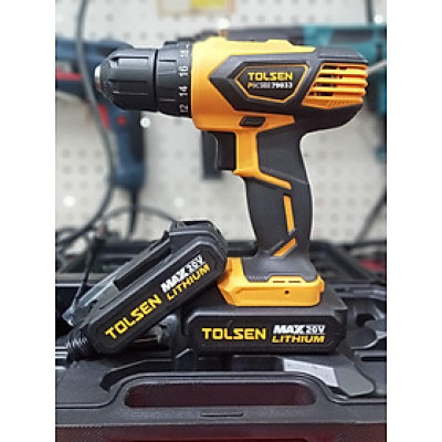 MÁY KHOAN PIN 2 TỐC ĐỘ 10MM 20V (2 PIN) TOLSEN 79033 - HÀNG CHÍNH HÃNG