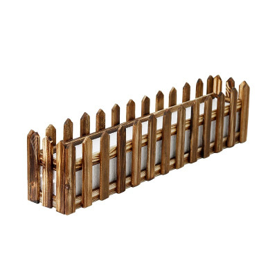 Chậu hàng rào gỗ Nâu kèm xốp cắm hoa giả ship HOẢ TỐC HCM 10cm 20cm 30cm 40cm 50cm 80cm