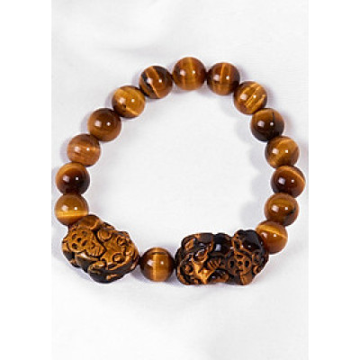 Vòng Tay Đá Thạch Anh Mắt Hổ Phối 2 Tỳ Hưu Ngọc Quý Gemstones