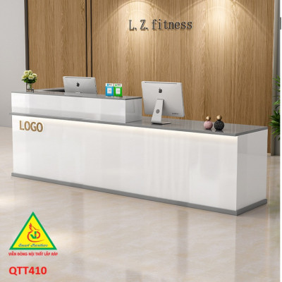 QUẦY LỄ TÂN, QUẦY TIẾP TÂN, QUẦY TÍNH TIỀN, QUẦY THU NGÂN QTT410 - Nội thất lắp ráp Viễn Đông Adv