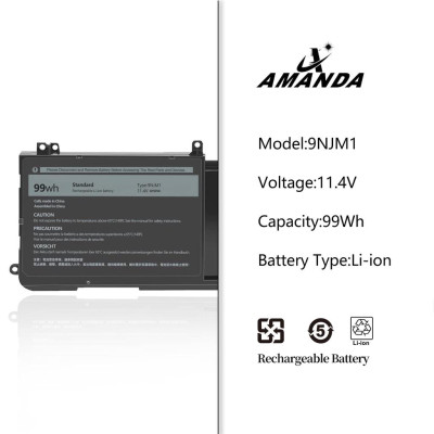 Pin Tương Thích Cho Laptop Dell Alienware 15 R3 R4 9Njm1 4 Cell Alienware 15 R3 R4 Alienware 17 R4 44T2R TEEMO PC TEBAT769 Hàng Nhập Khẩu