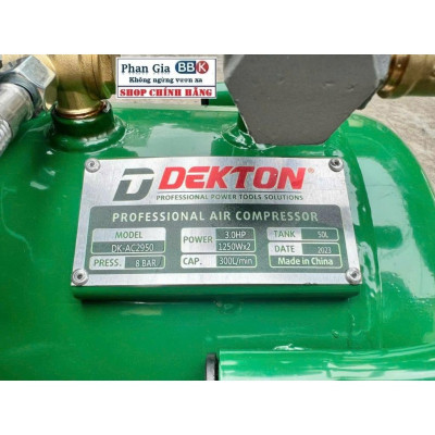 Máy Nén Khí Không Dầu Giảm Âm 50L DEKTON DK-AC2950- Công Suất 3.0HP, 100% Dây đồng, BH chính hãƞg