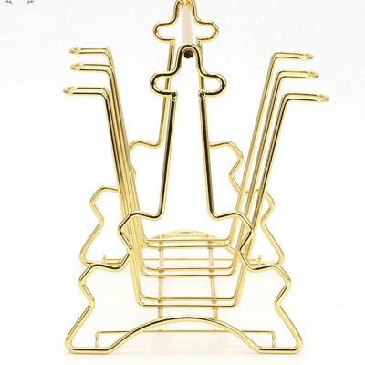 KHAY ÚP LY CỐC KÈM ĐĨA HỨNG NƯỚC KIM LOẠI MẠ VÀNG SANG TRỌNG - VD138