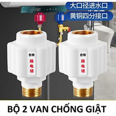 Bộ 2 Cái Van Chống Giật Bình Nóng Lạnh – Zen Đồng Chịu Nhiệt, Chống Rò Điện Hiệu Quả, Loại Tốt