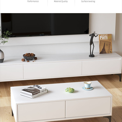 Bàn trà sofa thông minh tone trắng phong cách hiện đại thương hiệu IGA - GP319