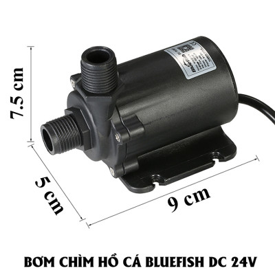 BƠM CHÌM HỒ CÁ BLUEFISH LOẠI NHỎ (24V DC) GIÁ THANH LÝ (1 bộ bao gồm 1 bơm chìm và 1 bộ AC chuyển đổi dòng điện) thích hợp sử dụng cho bể cá, hệ thống thuỷ canh, hồ thuỷ sinh nhỏ