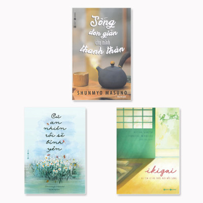 Combo 3 cuốn: Cứ An Nhiên Rồi Sẽ Bình Yên + Sống Đơn Giản Cho Mình Thanh Thản + Ikigai - Đi Tìm Lý Do Thức Dậy Mỗi Sáng