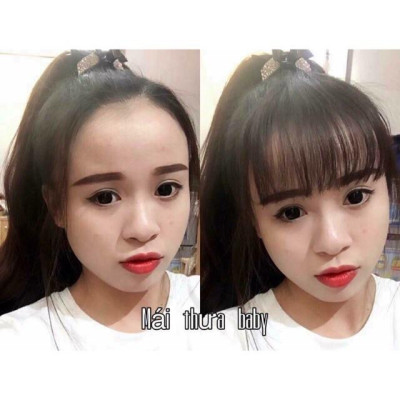 Tóc giả mái thưa baby có bát cao cấp