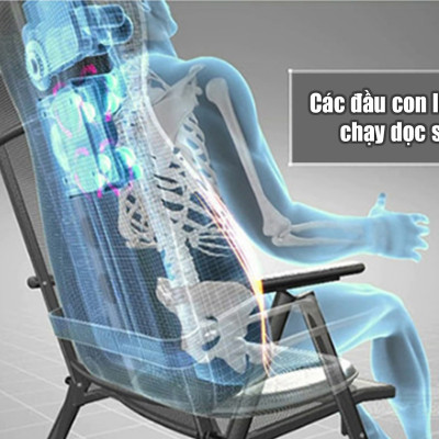 Đệm Massage OKIA eMove Pro KWH922 - Mát Xa Vai Gáy, Lưng, Mông, Đả Thông Khí Huyết, Giảm Căng Thẳng