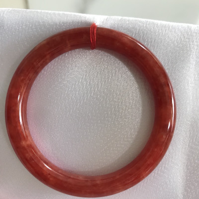 Vòng Cẩm Thạch Đỏ Đẹp A Ni 49mm x chột 7,5mm màu đỏ bông tươi sáng bóng đẹp nữ 45kg - 49kg đeo mệnh hỏa mệnh thổ đeo xuất sắc đẹp món quà tặng ý nghĩa ạ