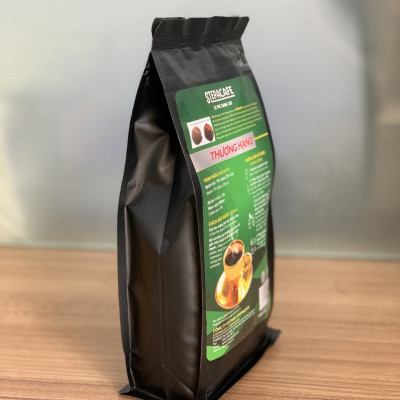 STEPPACAFE-Cà Phê Rang Xay Thượng Hạng PREMIUM 70% Arabica + 30% Culi (Túi 500g có hộp)
