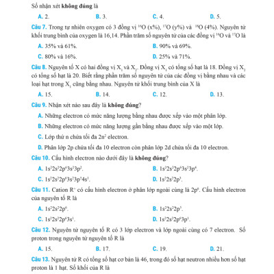 Bài Tập Bổ Trợ Nâng Cao Kỹ Năng Hóa Học Lớp 10 - Tập 1_MEGABOOK