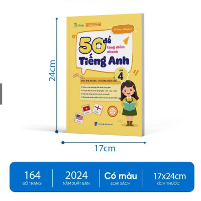 Sách - Combo 250 Bài Toán Chọn Lọc Và 50 Đề Tăng Điểm Nhanh Toán - Tiếng Việt - Tiếng Anh Lớp 5 - TKBooks