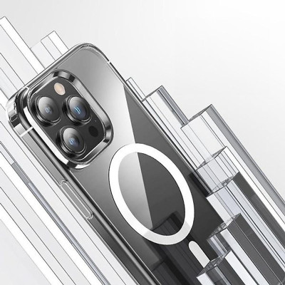Ốp lưng trong cho iPhone 15 Pro Max / 15 Pro hiệu Likgus Crystal sạc nam châm từ tính, chống ố vàng, bảo vệ camera - Hàng chính hãng