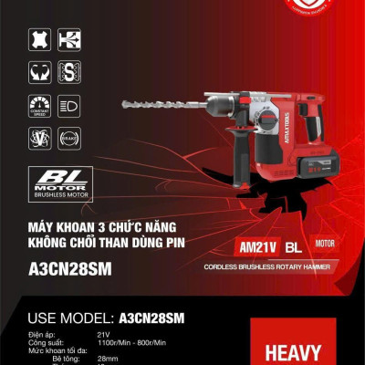 MÁY KHOAN PIN 21V A3CN28SM BODY AMAXTOOLS  - HÀNG CHÍNH HÃNG