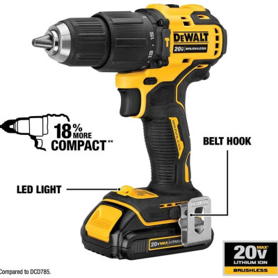 MÁY KHOAN CẦM TAY 340W 20VMAX/BL DEWALT DCD709P1- HÀNG CHÍNH HÃNG