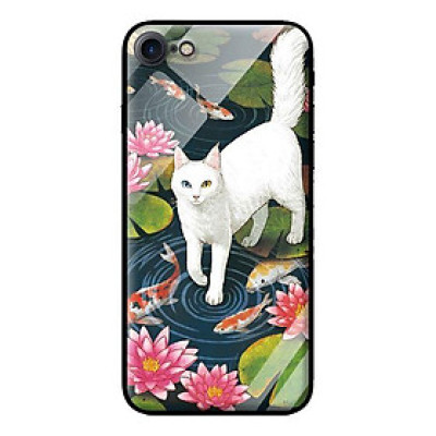 Ốp kính cường lực cho iPhone 8 Mèo Trắng - Hàng chính hãng