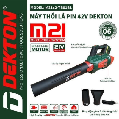 MÁY THỔI LÁ  dùng pin 42v M21X2-TB01BL DEKTON-HÀNG CHÍNH HÃNG