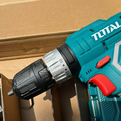 BỘ COMBO GỒM MÁY KHOAN PIN TIDLI12201 12V,45 TUA VÍT,16 MŨI KHOAN (2 pin 12V + 1 sạc) TOTAL TOSLI23022 - HÀNG CHÍNH HÃNG
