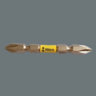 Bộ mũi vít 2 đầu 4 cạnh cho máy khoan bắt vít 851/23 BiTorsion Impaktor phủ kim cương PH2 x 65mm và PH2 x 110mm, 3 cái, Wera 05344490001