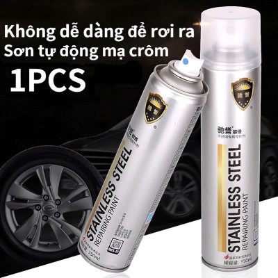 Sơn Xịt Mạ Inox Crom Chịu Nhiệt Loại Xịn – Siêu Bóng Chịu Nhiệt Cao, Dùng Cho Bô Xe, Động Cơ, Chống Rỉ Sét