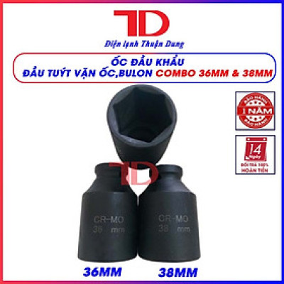 Đầu khẩu ,đầu tuýp, ống tuýp, ống điếu, cục tuýp dùng để vặn, mở ốc bulon combo 36mm & 38mm - Điện Lạnh Thuận Dung