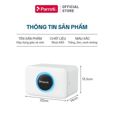 Hộp đựng giấy vệ sinh cao cấp, có khay để điện thoại, có khay để đồ cá nhân - Parroti Rebox - RB01