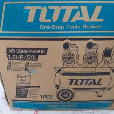 MÁY NÉN KHÍ KHÔNG DẦU 2×600W (2×0.8HP) 50L TOTAL TCS2150502 - HÀNG CHÍNH HÃNG