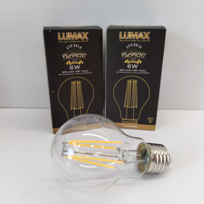 BÓNG ĐÈN LUMAX#FILAMENT A60-600LM/827/6W/E27